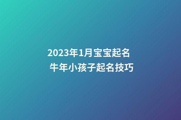 2023年1月宝宝起名 牛年小孩子起名技巧